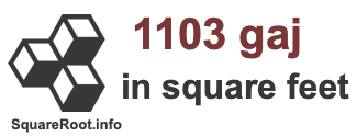1103 Gaj in Square Feet 1103 Gaj in Square Feet