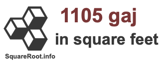 1105 Gaj in Square Feet