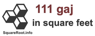 111 Gaj in Square Feet