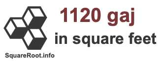 1120 Gaj in Square Feet 1120 Gaj in Square Feet
