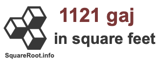 1121 Gaj in Square Feet 1121 Gaj in Square Feet