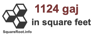 1124 Gaj in Square Feet 1124 Gaj in Square Feet