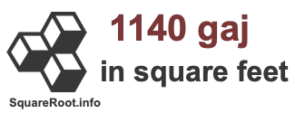 1140 Gaj in Square Feet 1140 Gaj in Square Feet