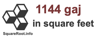 1144 Gaj in Square Feet 1144 Gaj in Square Feet