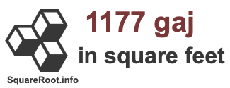 1177 Gaj in Square Feet 1177 Gaj in Square Feet