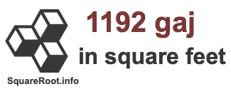 1192 Gaj in Square Feet 1192 Gaj in Square Feet