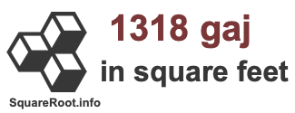 1318 Gaj in Square Feet 1318 Gaj in Square Feet