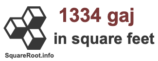 1334 Gaj in Square Feet 1334 Gaj in Square Feet