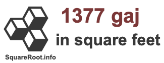 1377 Gaj in Square Feet