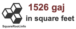 1526 Gaj in Square Feet 1526 Gaj in Square Feet