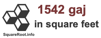 1542 Gaj in Square Feet 1542 Gaj in Square Feet