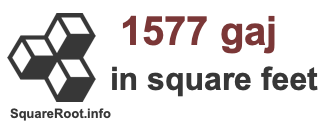 1577 Gaj in Square Feet