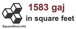 1583 Gaj in Square Feet 1583 Gaj in Square Feet