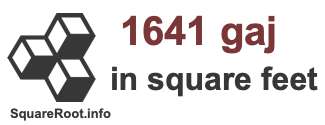 1641 Gaj in Square Feet 1641 Gaj in Square Feet