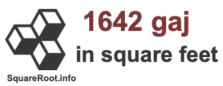 1642 Gaj in Square Feet 1642 Gaj in Square Feet