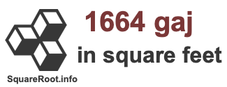 1664 Gaj in Square Feet 1664 Gaj in Square Feet