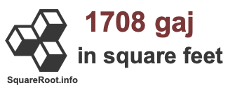 1708 Gaj in Square Feet 1708 Gaj in Square Feet