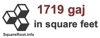 1719 Gaj in Square Feet 1719 Gaj in Square Feet