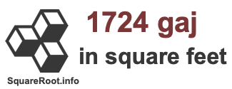 1724 Gaj in Square Feet 1724 Gaj in Square Feet