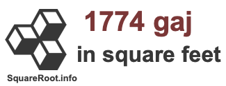 1774 Gaj in Square Feet