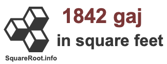 1842 Gaj in Square Feet 1842 Gaj in Square Feet