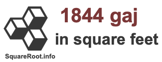 1844 Gaj in Square Feet 1844 Gaj in Square Feet