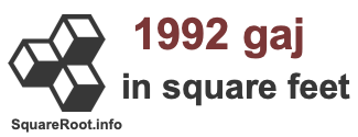 1992 Gaj in Square Feet