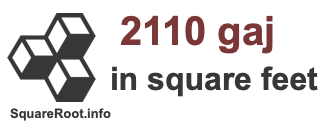 2110 Gaj in Square Feet 2110 Gaj in Square Feet