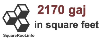 2170 Gaj in Square Feet 2170 Gaj in Square Feet