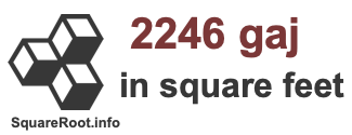 2246 Gaj in Square Feet 2246 Gaj in Square Feet
