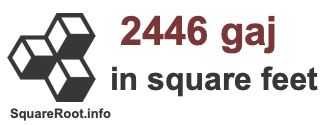 2446 Gaj in Square Feet 2446 Gaj in Square Feet