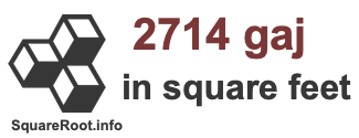 2714 Gaj in Square Feet 2714 Gaj in Square Feet