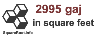 2995 Gaj in Square Feet