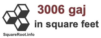3006 Gaj in Square Feet 3006 Gaj in Square Feet