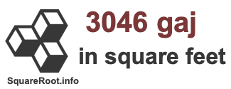 3046 Gaj in Square Feet 3046 Gaj in Square Feet