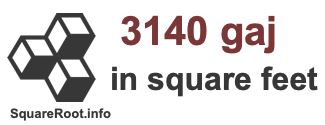 3140 Gaj in Square Feet 3140 Gaj in Square Feet