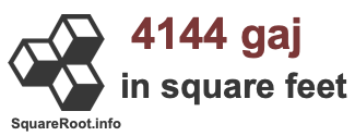 4144 Gaj in Square Feet