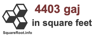 4403 Gaj in Square Feet 4403 Gaj in Square Feet