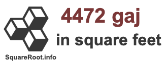 4472 Gaj in Square Feet
