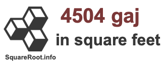 4504 Gaj in Square Feet 4504 Gaj in Square Feet