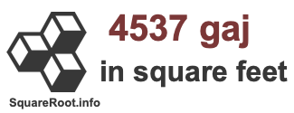 4537 Gaj in Square Feet 4537 Gaj in Square Feet