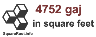 4752 Gaj in Square Feet
