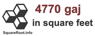 4770 Gaj in Square Feet 4770 Gaj in Square Feet