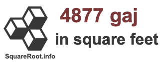 4877 Gaj in Square Feet 4877 Gaj in Square Feet