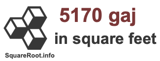 5170 Gaj in Square Feet 5170 Gaj in Square Feet