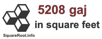 5208 Gaj in Square Feet 5208 Gaj in Square Feet