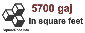 5700 Gaj in Square Feet