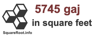 5745 Gaj in Square Feet