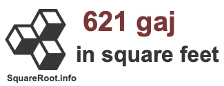 621 Gaj in Square Feet