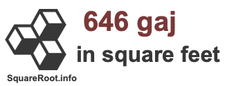 646 Gaj in Square Feet 646 Gaj in Square Feet